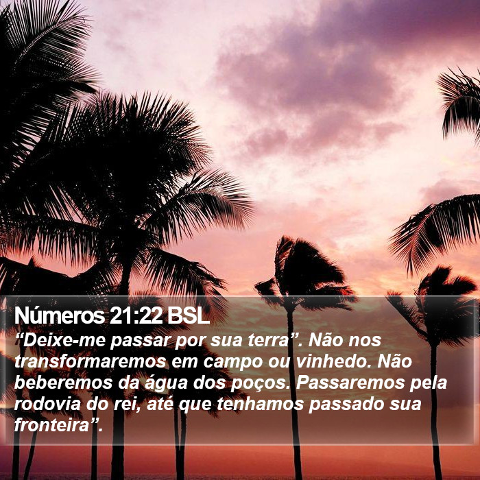 Números 21:22 BSL Bible Study