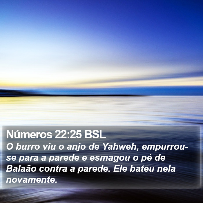 Números 22:25 BSL Bible Study