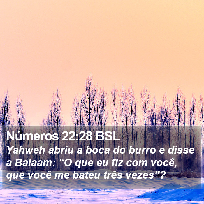 Números 22:28 BSL Bible Study