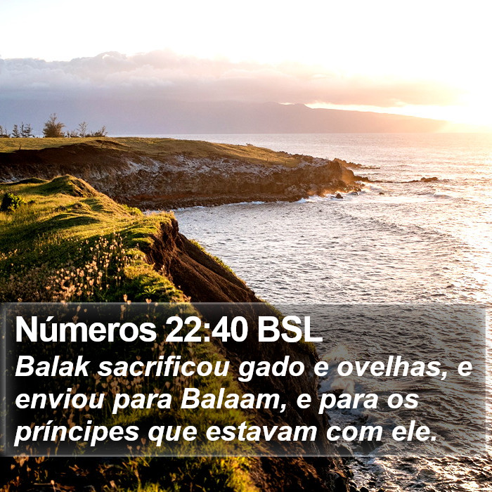 Números 22:40 BSL Bible Study