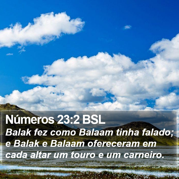 Números 23:2 BSL Bible Study