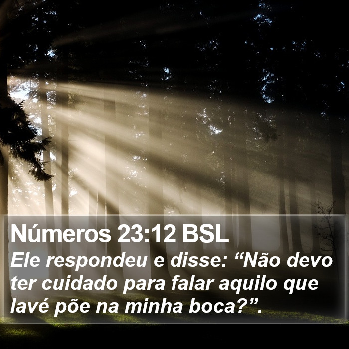 Números 23:12 BSL Bible Study