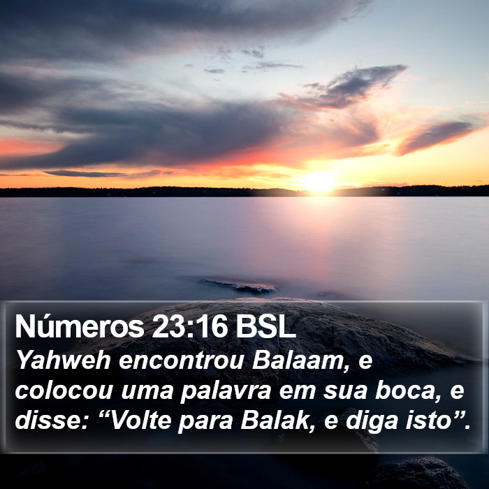 Números 23:16 BSL Bible Study