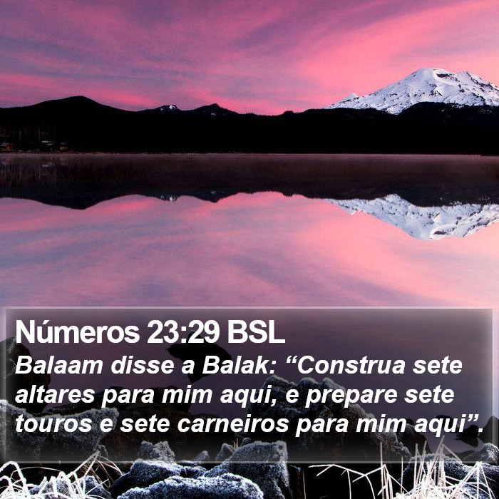 Números 23:29 BSL Bible Study