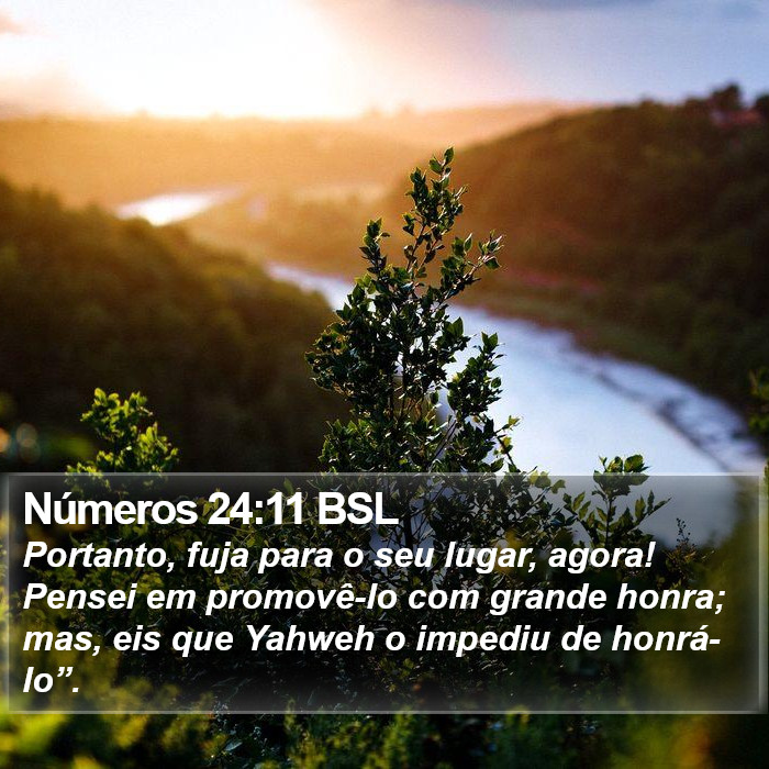 Números 24:11 BSL Bible Study