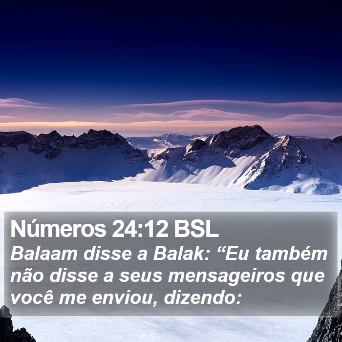 Números 24:12 BSL Bible Study