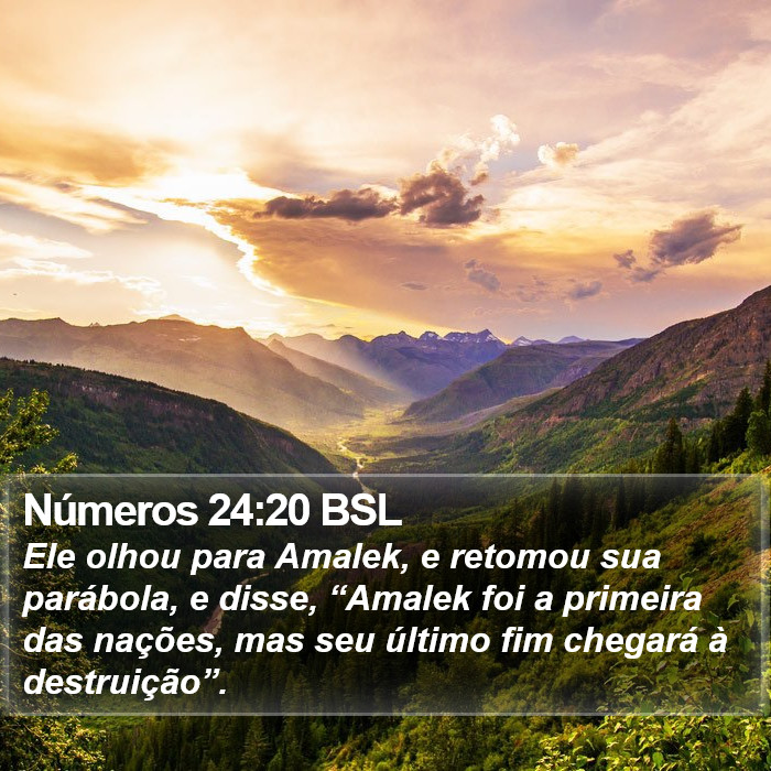 Números 24:20 BSL Bible Study