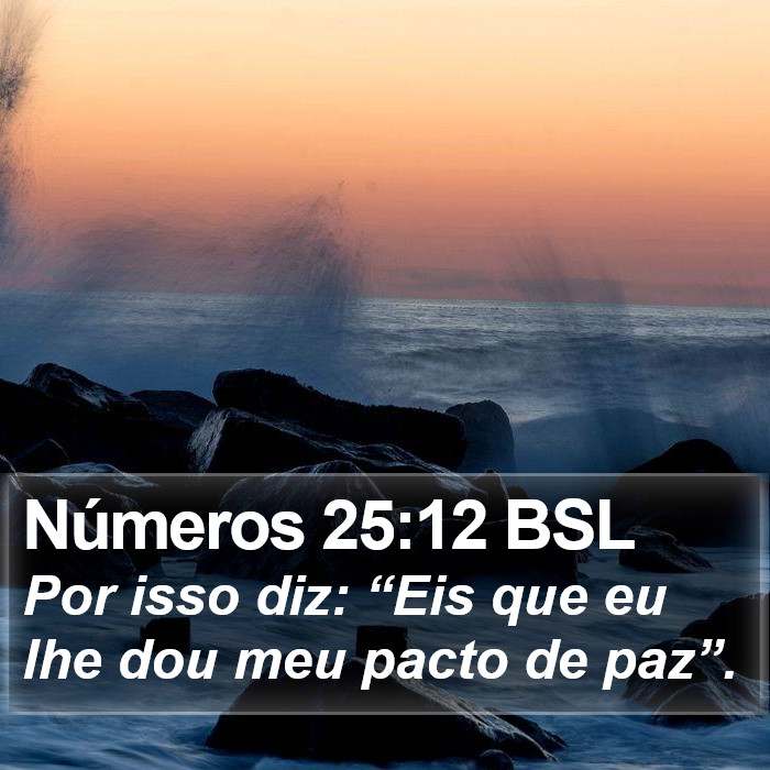 Números 25:12 BSL Bible Study