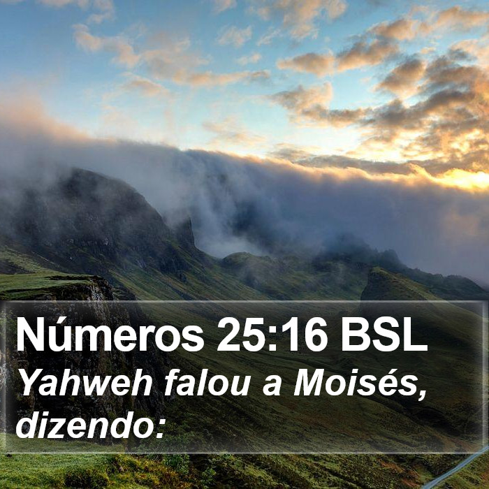 Números 25:16 BSL Bible Study