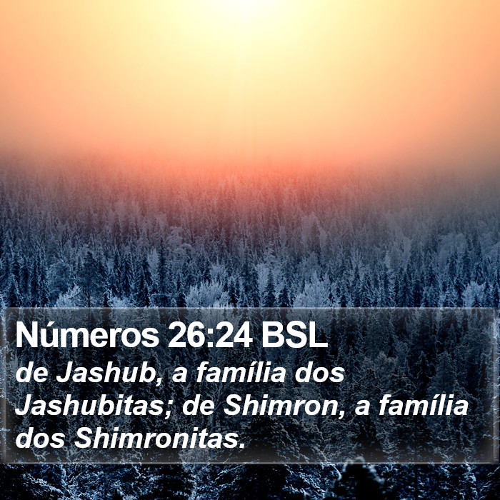 Números 26:24 BSL Bible Study