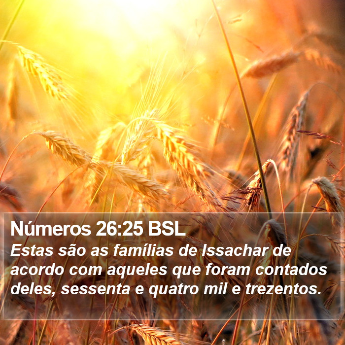 Números 26:25 BSL Bible Study