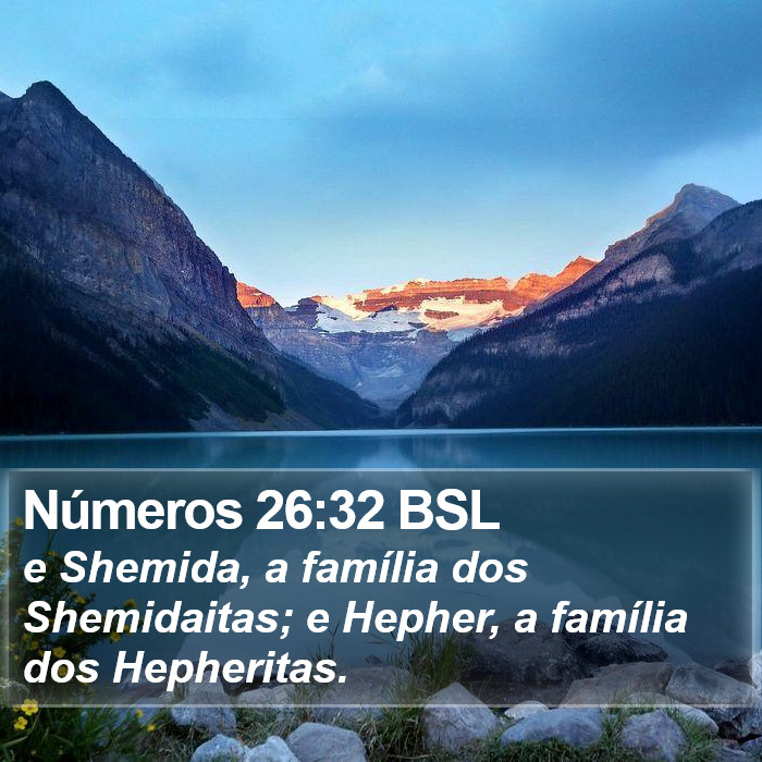 Números 26:32 BSL Bible Study