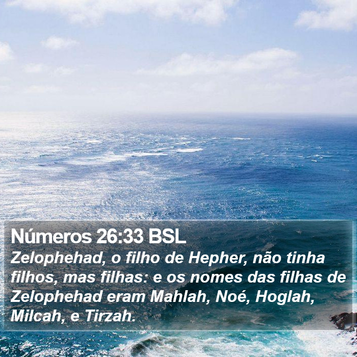 Números 26:33 BSL Bible Study