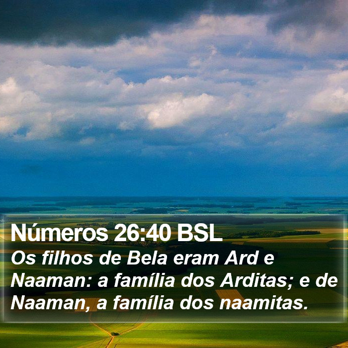Números 26:40 BSL Bible Study