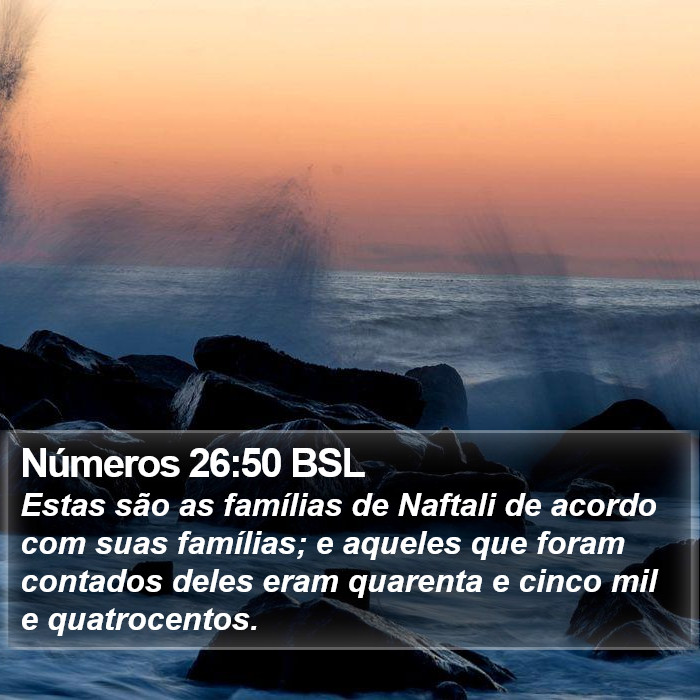 Números 26:50 BSL Bible Study