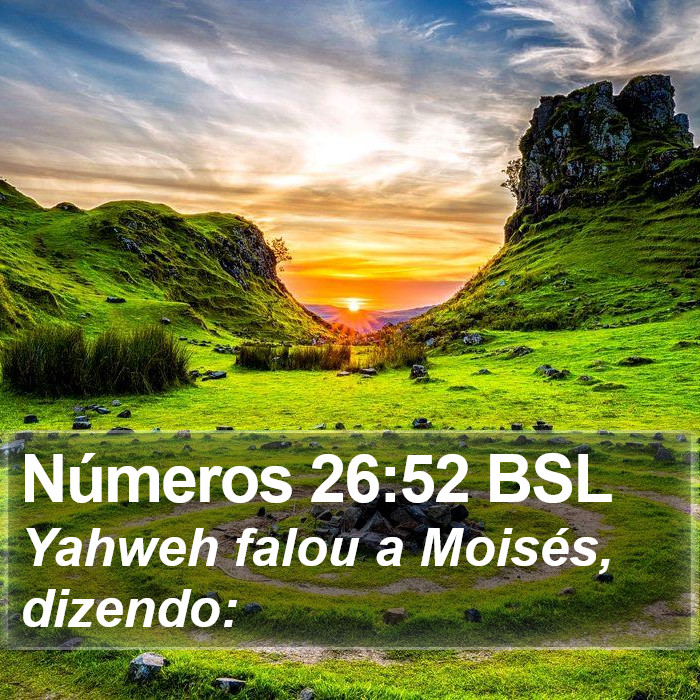 Números 26:52 BSL Bible Study