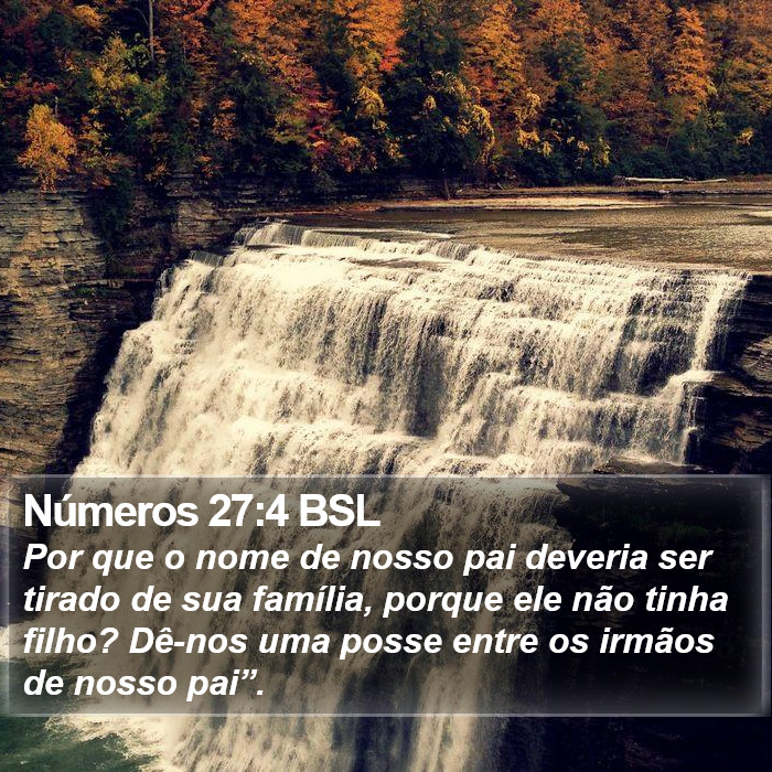 Números 27:4 BSL Bible Study