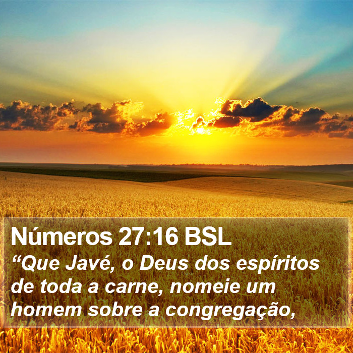 Números 27:16 BSL Bible Study