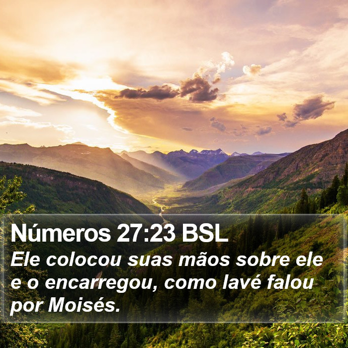 Números 27:23 BSL Bible Study