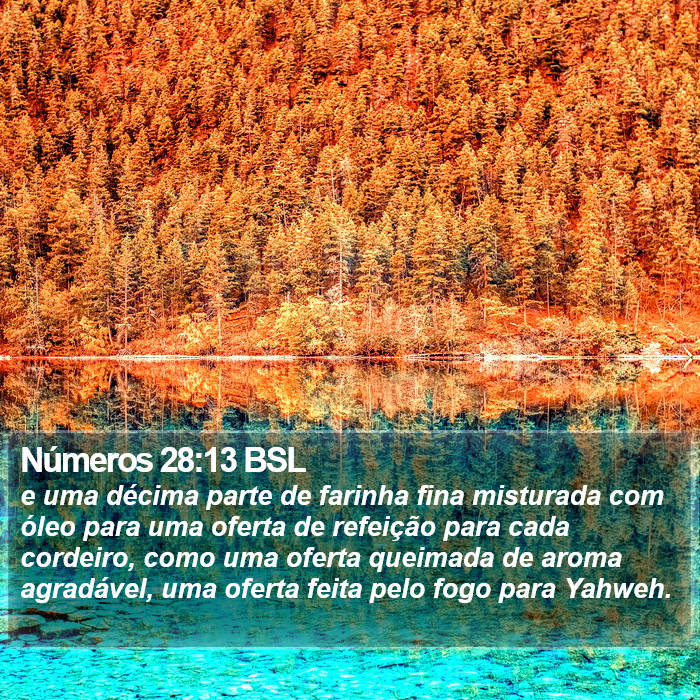 Números 28:13 BSL Bible Study