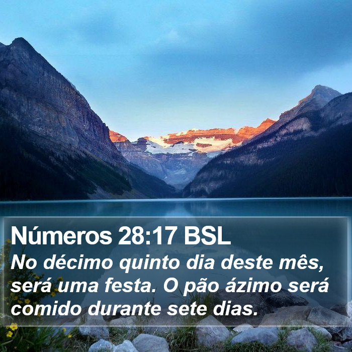 Números 28:17 BSL Bible Study