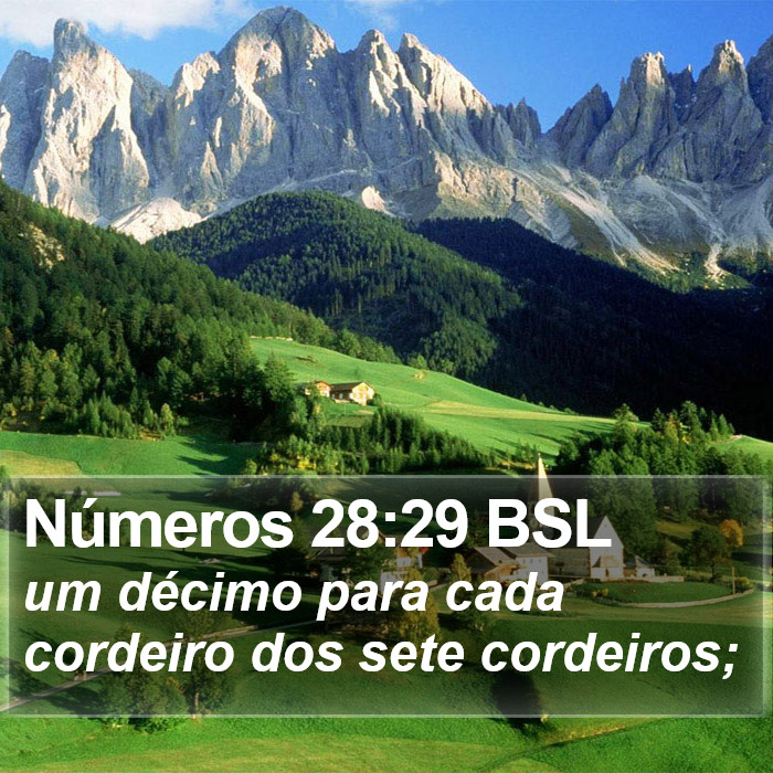 Números 28:29 BSL Bible Study