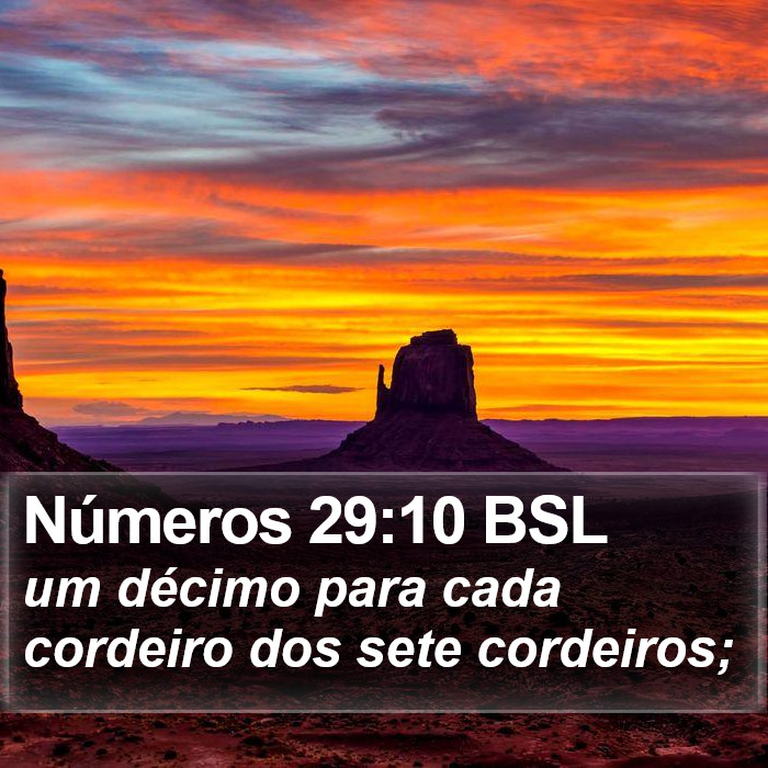 Números 29:10 BSL Bible Study