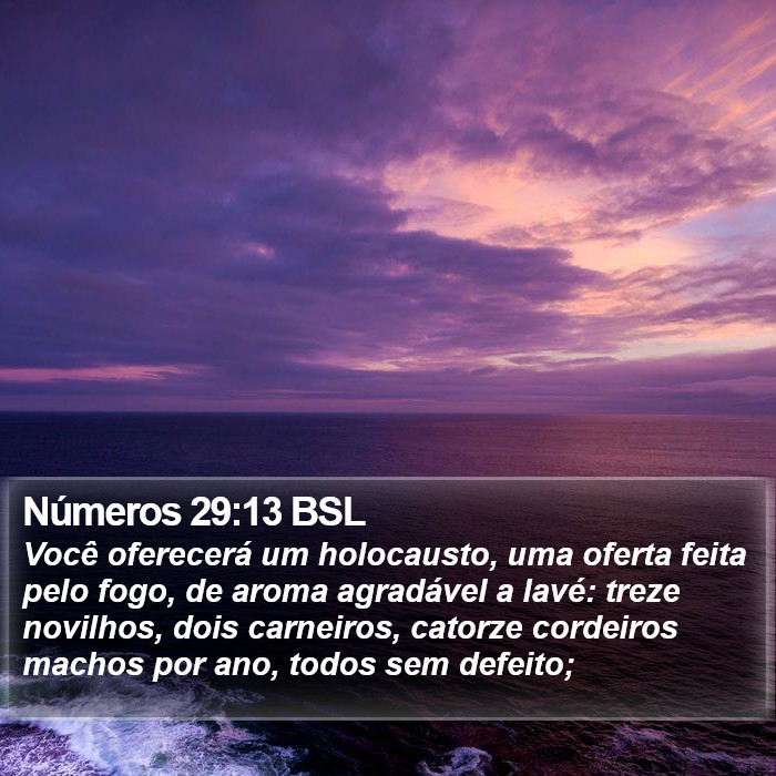 Números 29:13 BSL Bible Study
