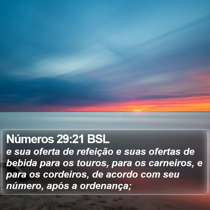 Números 29:21 BSL Bible Study