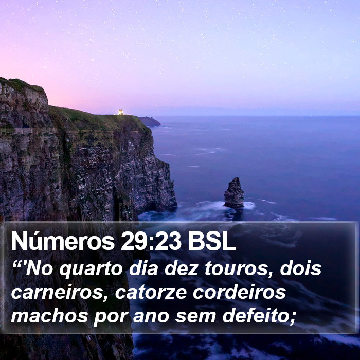 Números 29:23 BSL Bible Study