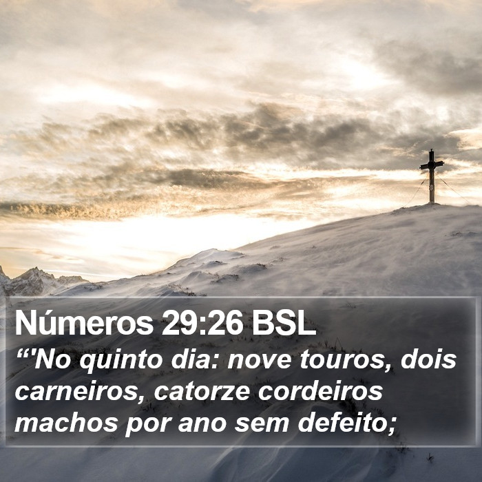 Números 29:26 BSL Bible Study