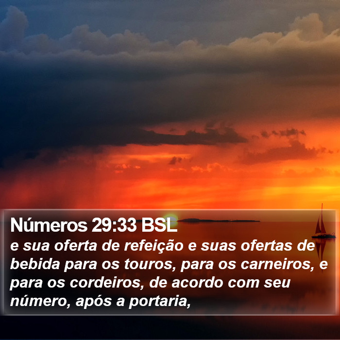 Números 29:33 BSL Bible Study