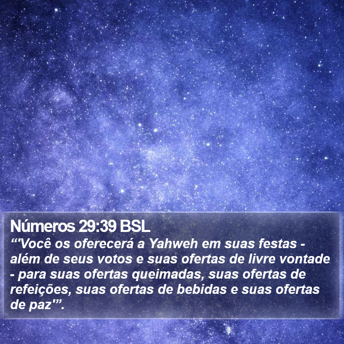 Números 29:39 BSL Bible Study