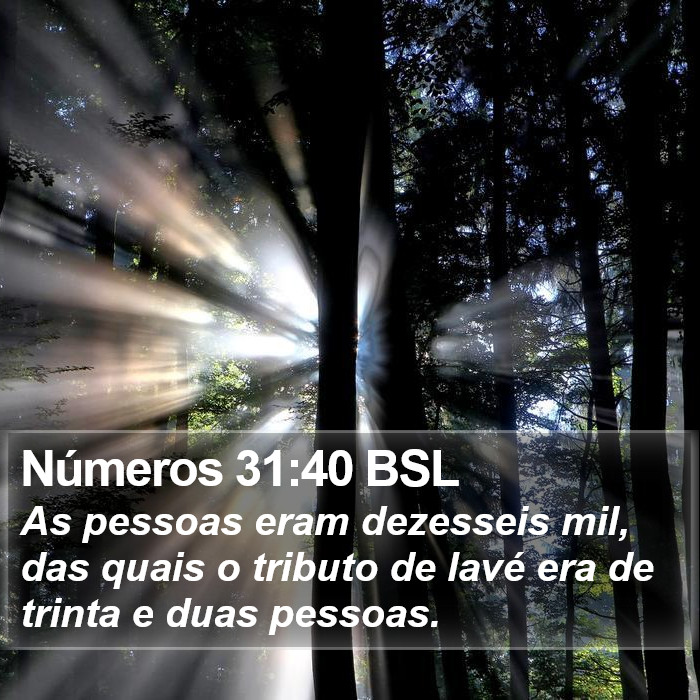 Números 31:40 BSL Bible Study
