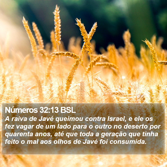 Números 32:13 BSL Bible Study