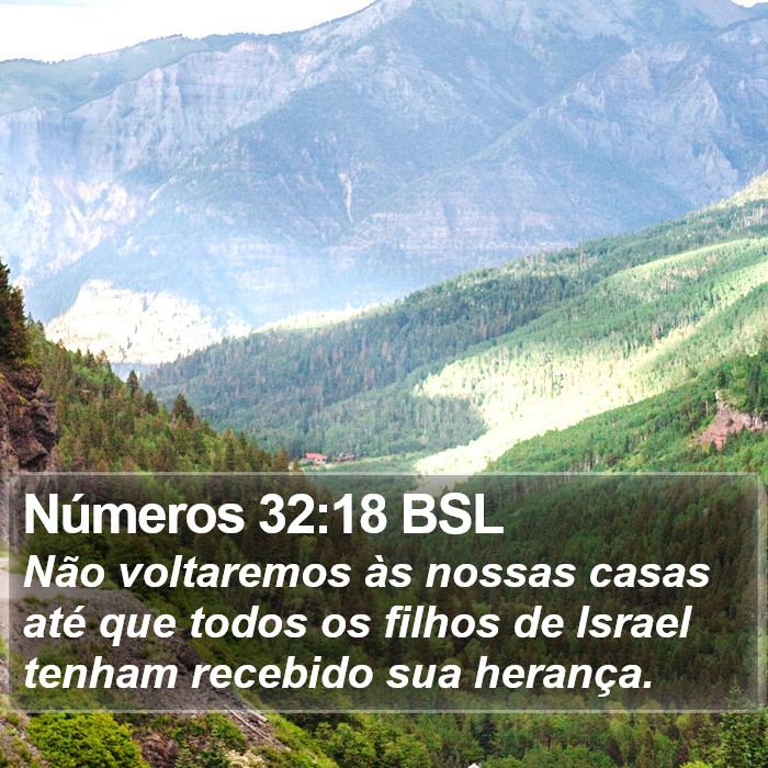 Números 32:18 BSL Bible Study