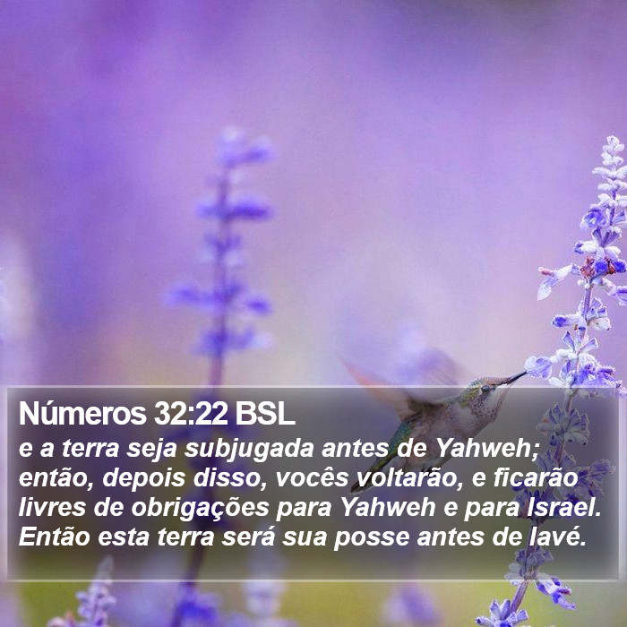 Números 32:22 BSL Bible Study