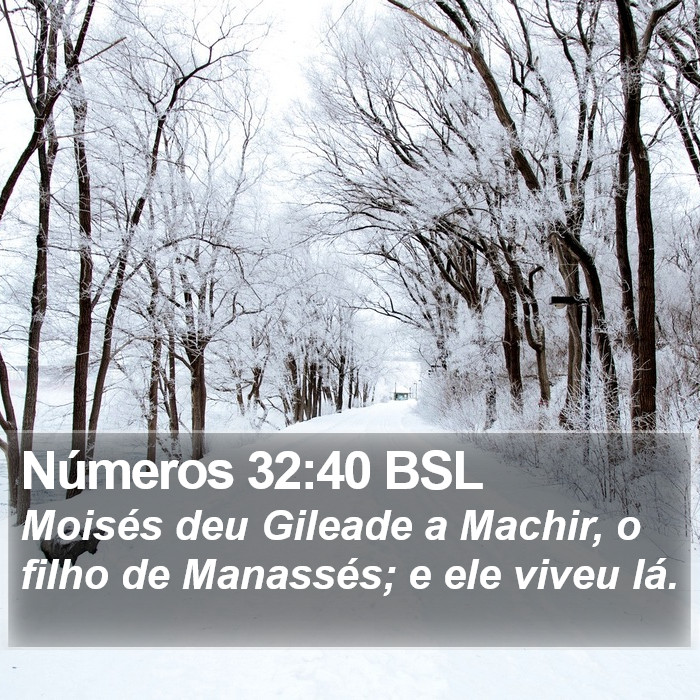 Números 32:40 BSL Bible Study