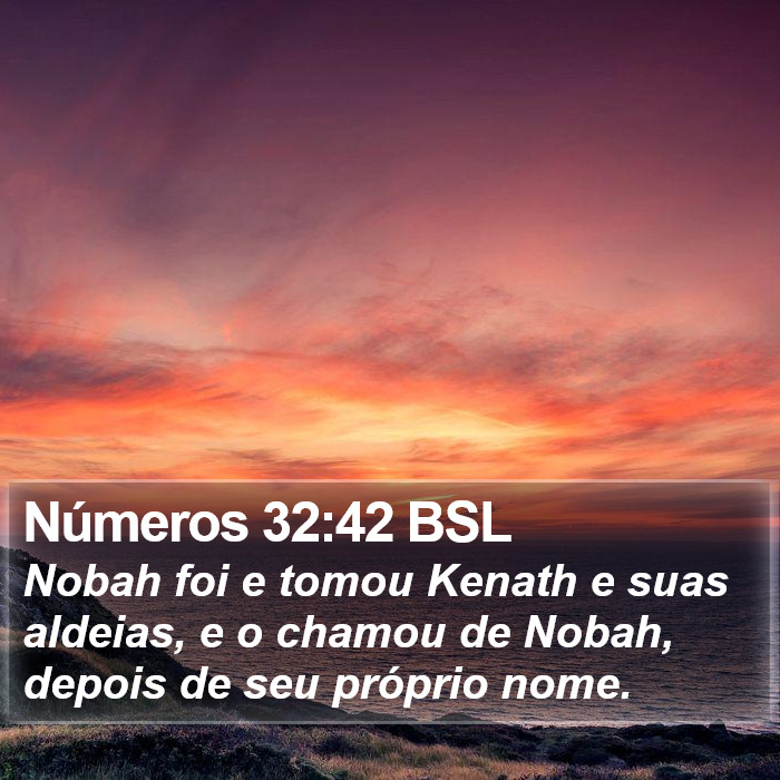 Números 32:42 BSL Bible Study