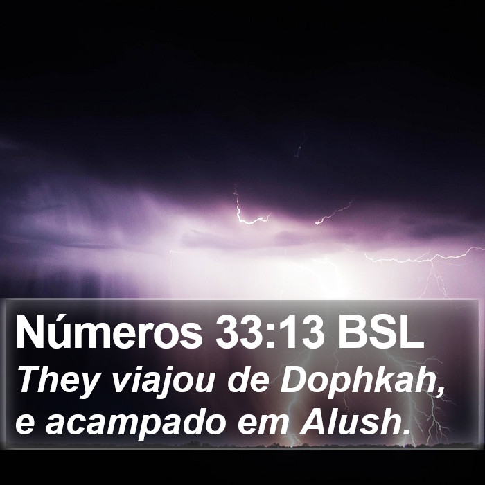 Números 33:13 BSL Bible Study