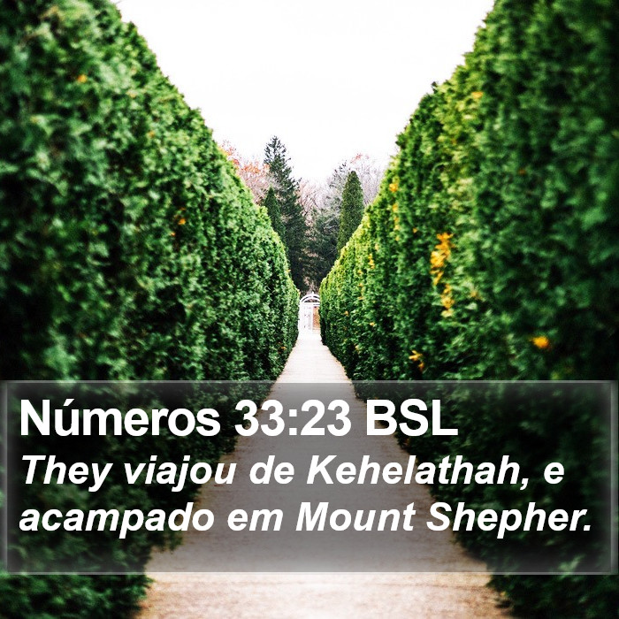 Números 33:23 BSL Bible Study