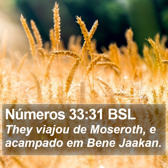 Números 33:31 BSL Bible Study