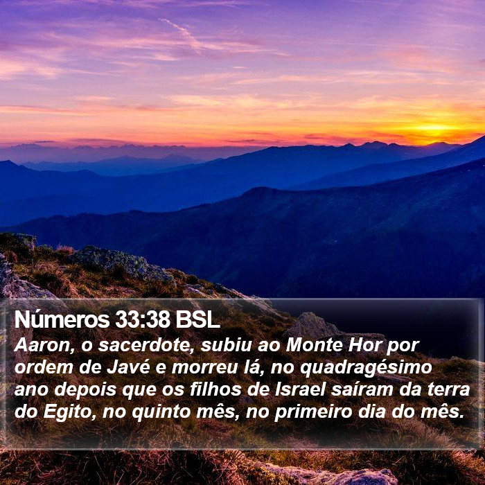 Números 33:38 BSL Bible Study