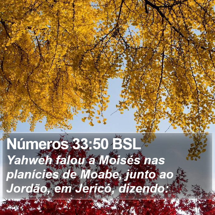 Números 33:50 BSL Bible Study