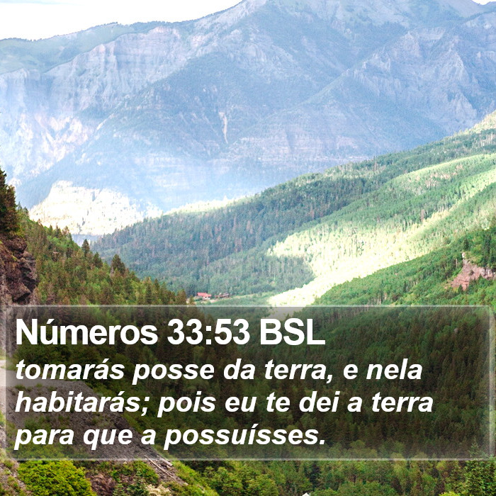 Números 33:53 BSL Bible Study