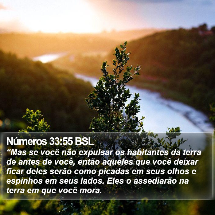 Números 33:55 BSL Bible Study