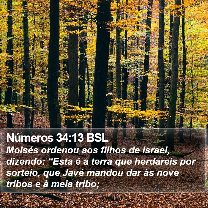 Números 34:13 BSL Bible Study