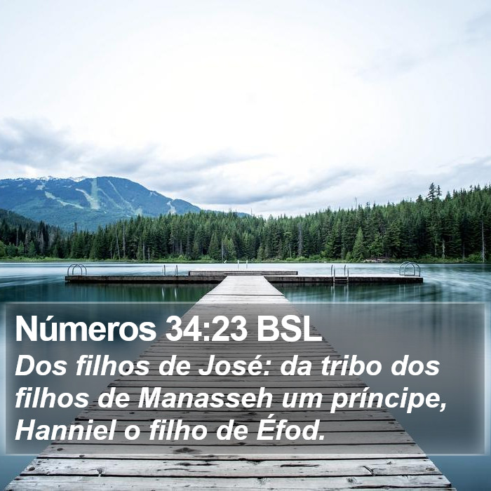 Números 34:23 BSL Bible Study