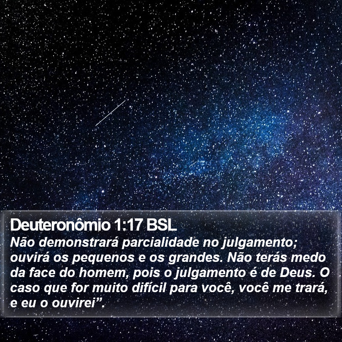 Deuteronômio 1:17 BSL Bible Study