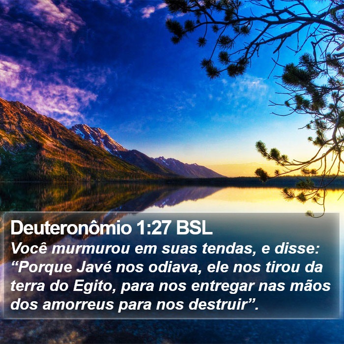 Deuteronômio 1:27 BSL Bible Study